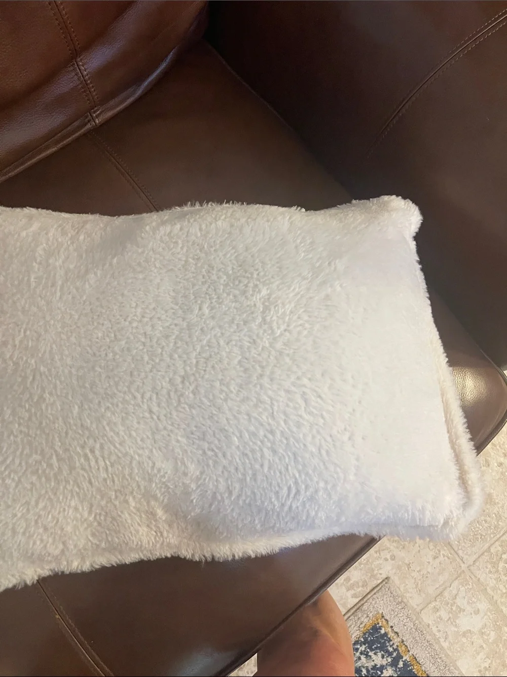 Holiday 'Merry' Red Decorative Pillow with White Trim